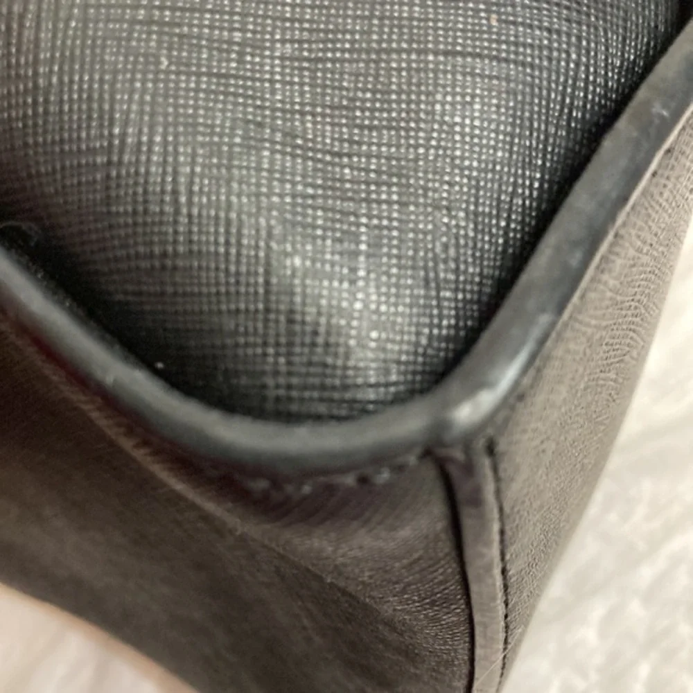 Michael kora black saffiano leather mini Selma crossbody bag